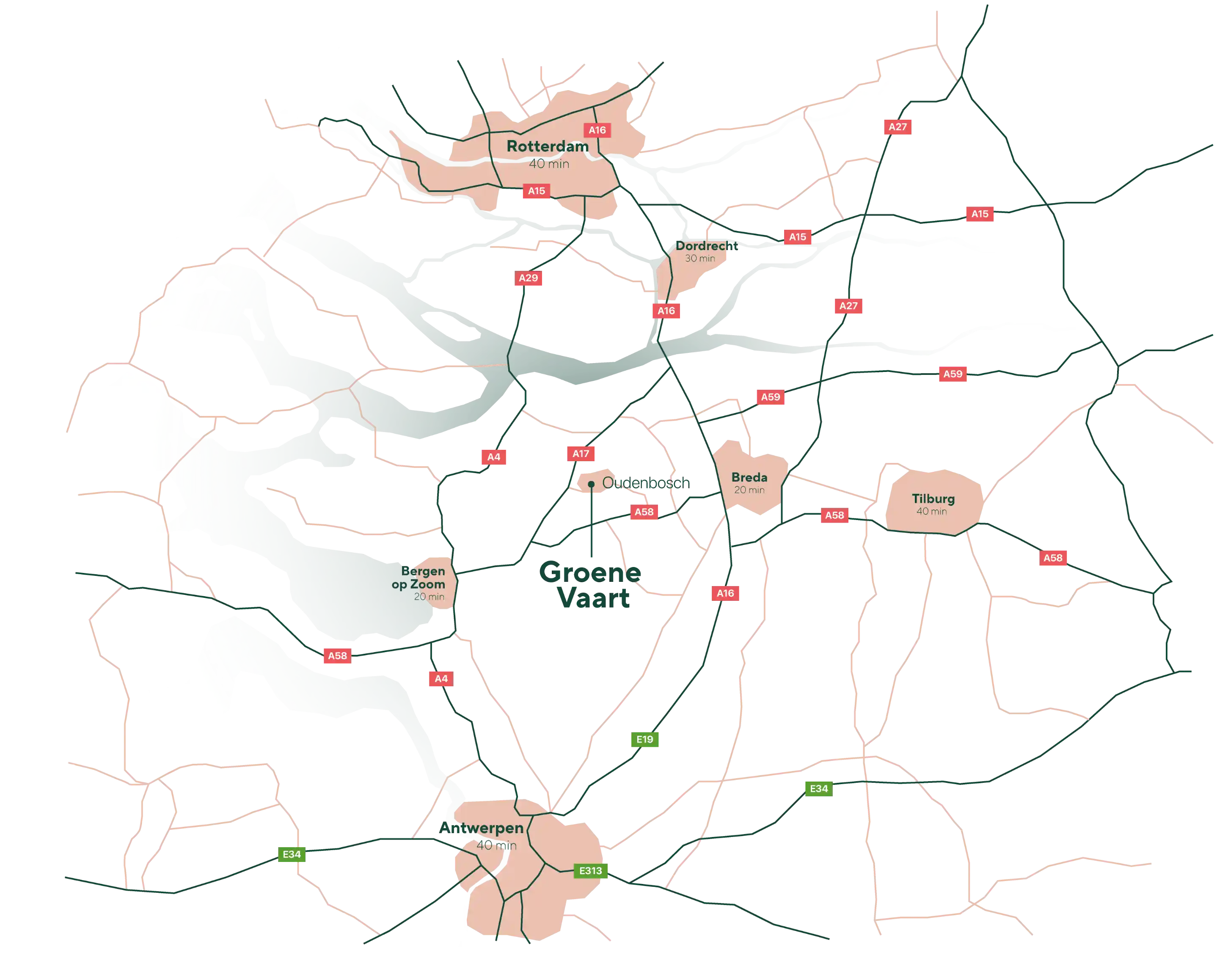 Groene vaart locatiekaart